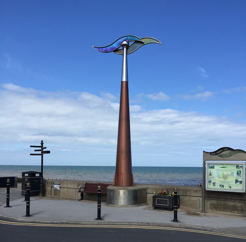 Trans Pennine Trail. – Eastern marker on Hornsea South Promenade